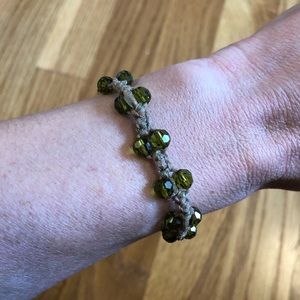 green beaded bracelet